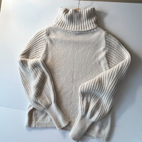 Express Sweater Long Puff Sleeves Cowl Neck with a little Shimmer Size S - Picture 13 of 16